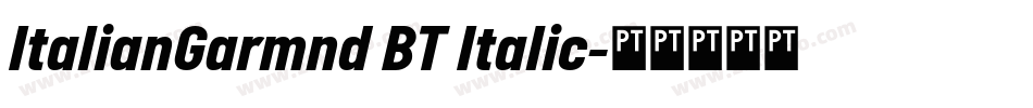 ItalianGarmnd BT Italic字体转换